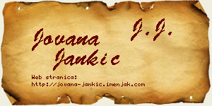 Jovana Jankić vizit kartica